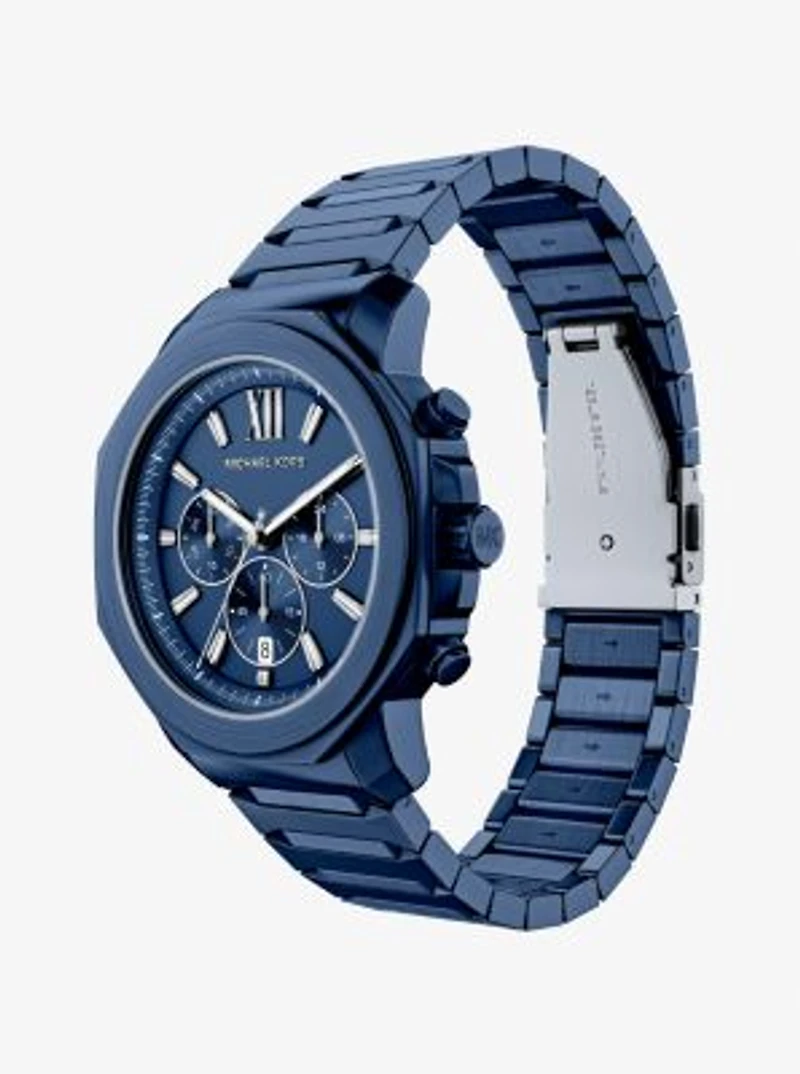 Oversized Prescott Blue-Tone Watch