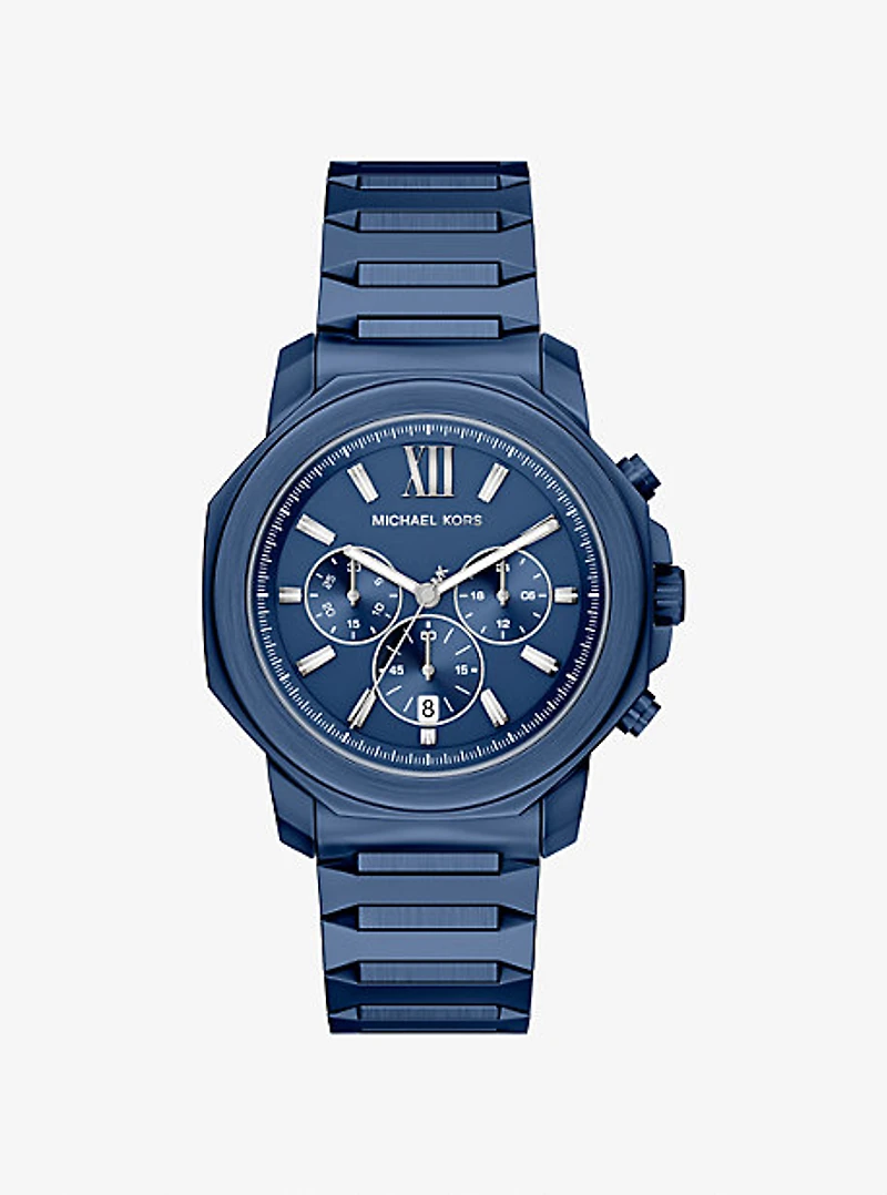 Oversized Prescott Blue-Tone Watch
