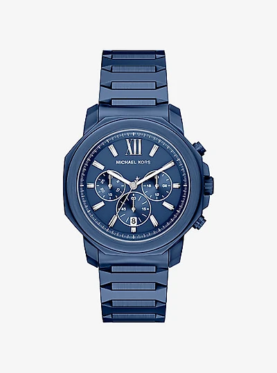 Oversized Prescott Blue-Tone Watch