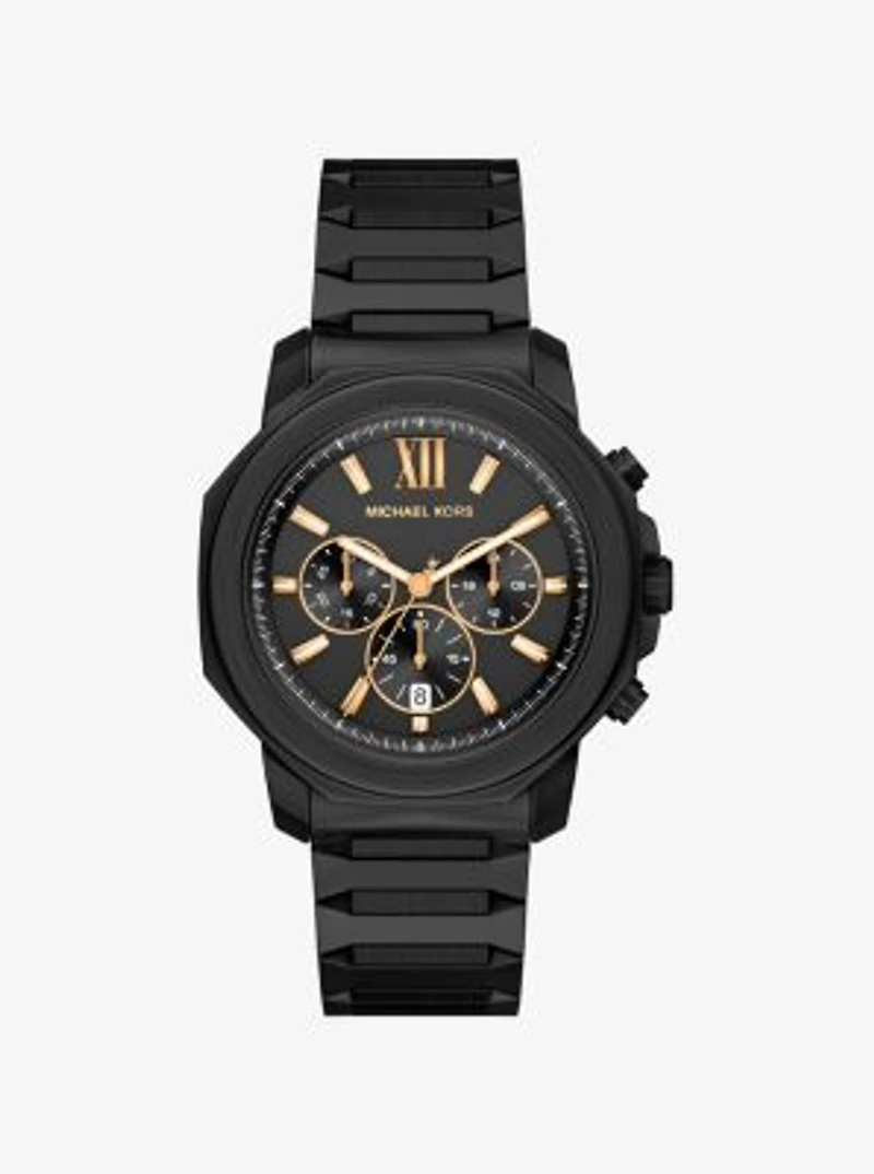 Oversized Prescott Black-Tone Watch