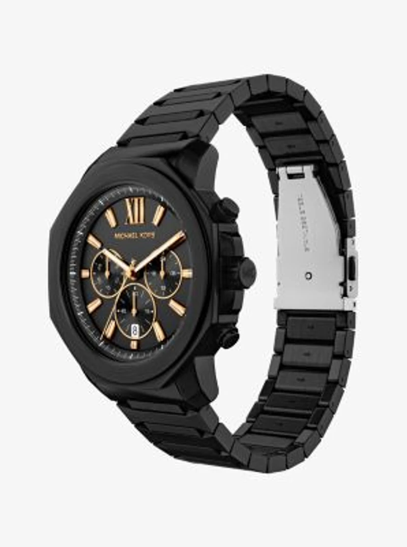 Oversized Prescott Black-Tone Watch