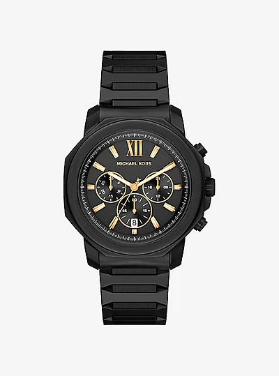 Oversized Prescott Black-Tone Watch