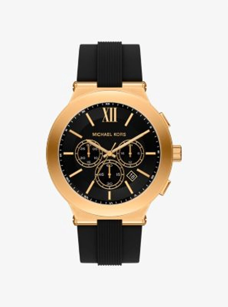 Oversized Billie Gold-Tone and Silicone Watch