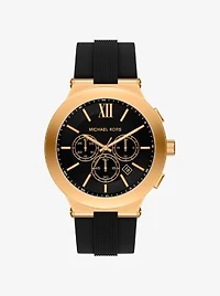 Oversized Billie Gold-Tone and Silicone Watch
