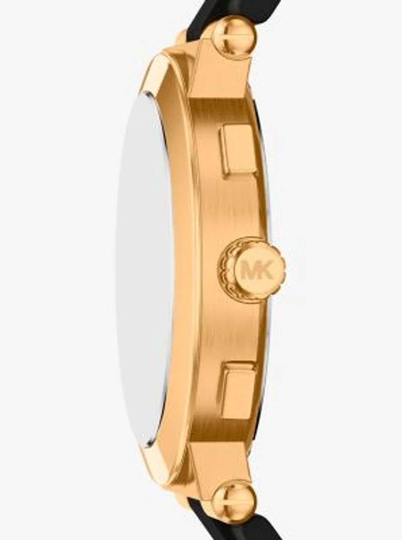 Oversized Billie Gold-Tone and Silicone Watch