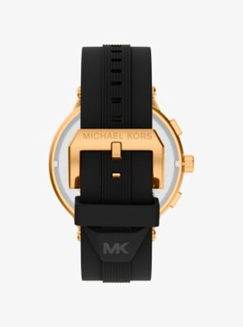 Oversized Billie Gold-Tone and Silicone Watch