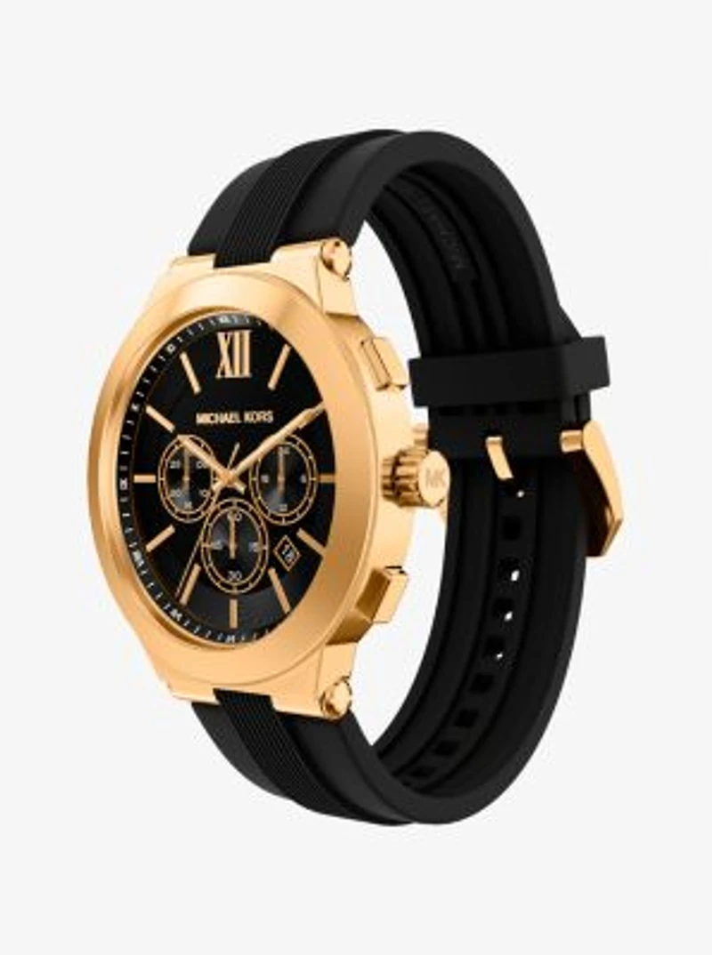 Oversized Billie Gold-Tone and Silicone Watch