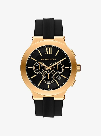 Oversized Billie Gold-Tone and Silicone Watch
