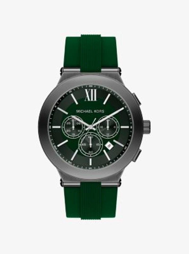 Oversized Billie Gunmetal and Silicone Watch