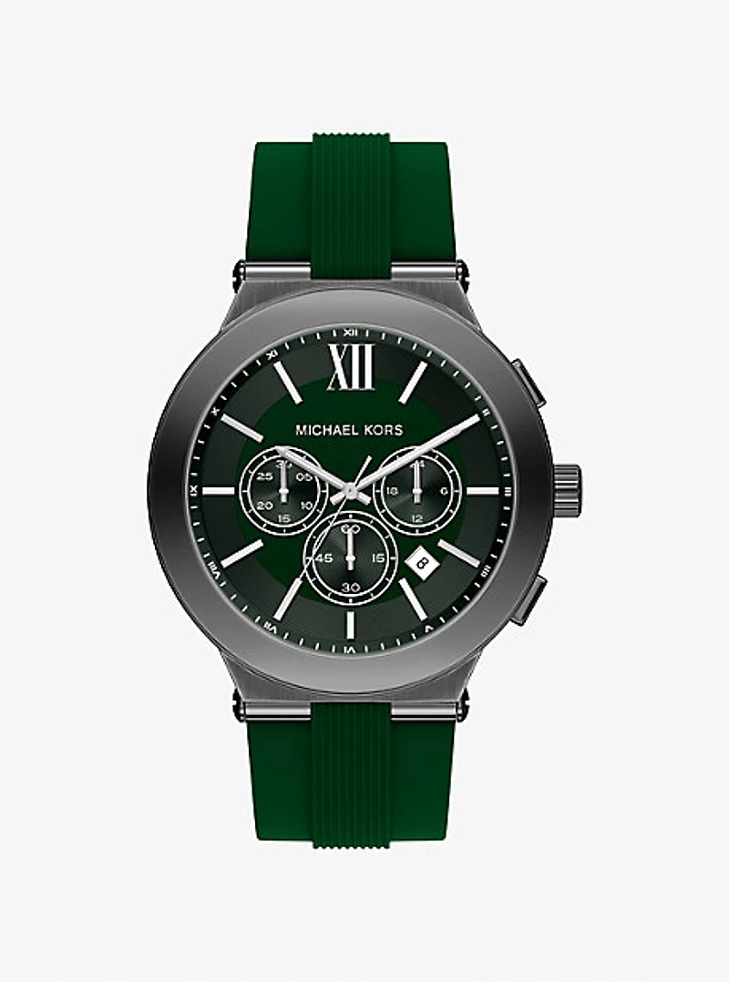 Oversized Billie Gunmetal and Silicone Watch