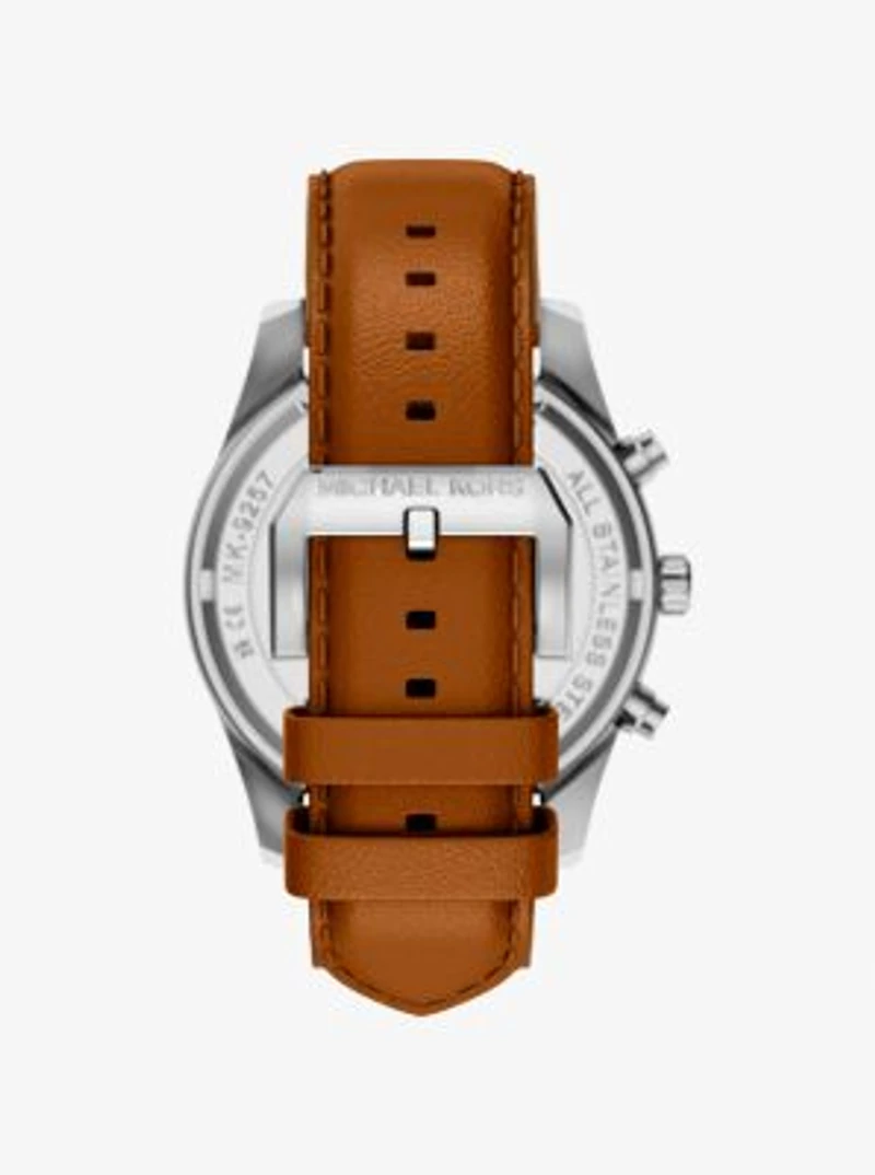 Oversized Lexington Two-Tone and Leather Watch