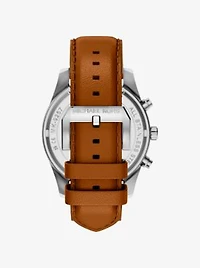 Oversized Lexington Two-Tone and Leather Watch