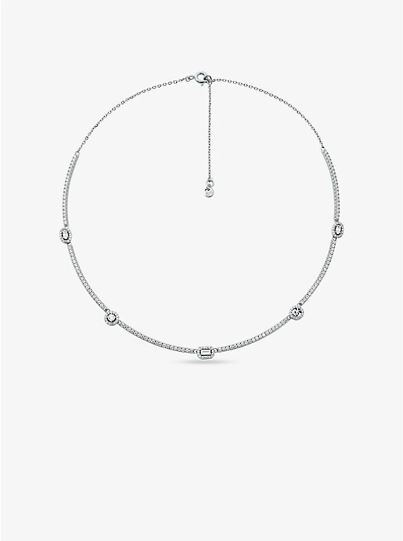 Pavé Precious Metal-Plated Sterling Silver Necklace