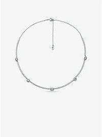 Pavé Precious Metal-Plated Sterling Silver Necklace