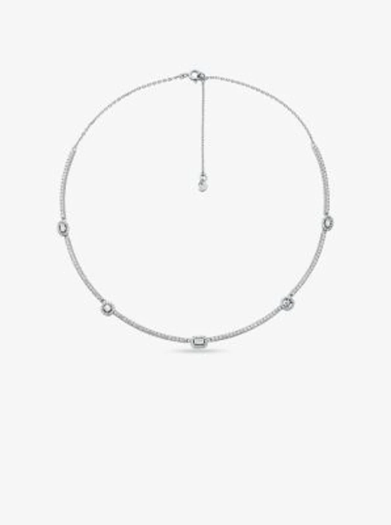 Pavé Precious Metal-Plated Sterling Silver Necklace