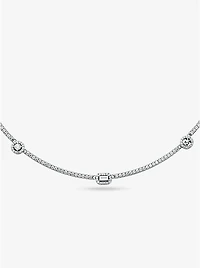 Pavé Precious Metal-Plated Sterling Silver Necklace