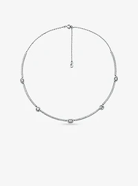 Pavé Precious Metal-Plated Sterling Silver Necklace