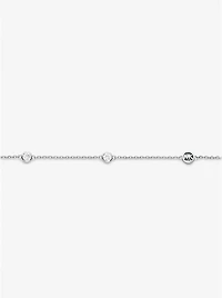 Precious Metal-Plated Sterling Silver Cubic Zirconia Necklace