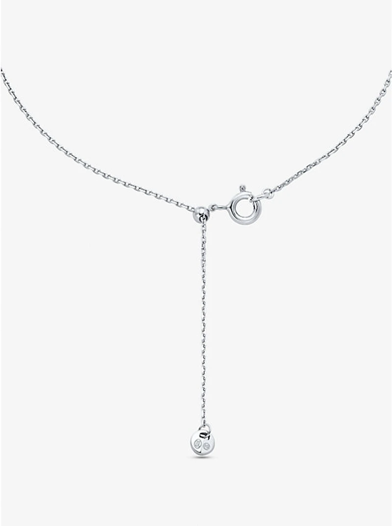 Precious Metal-Plated Sterling Silver Cubic Zirconia Necklace