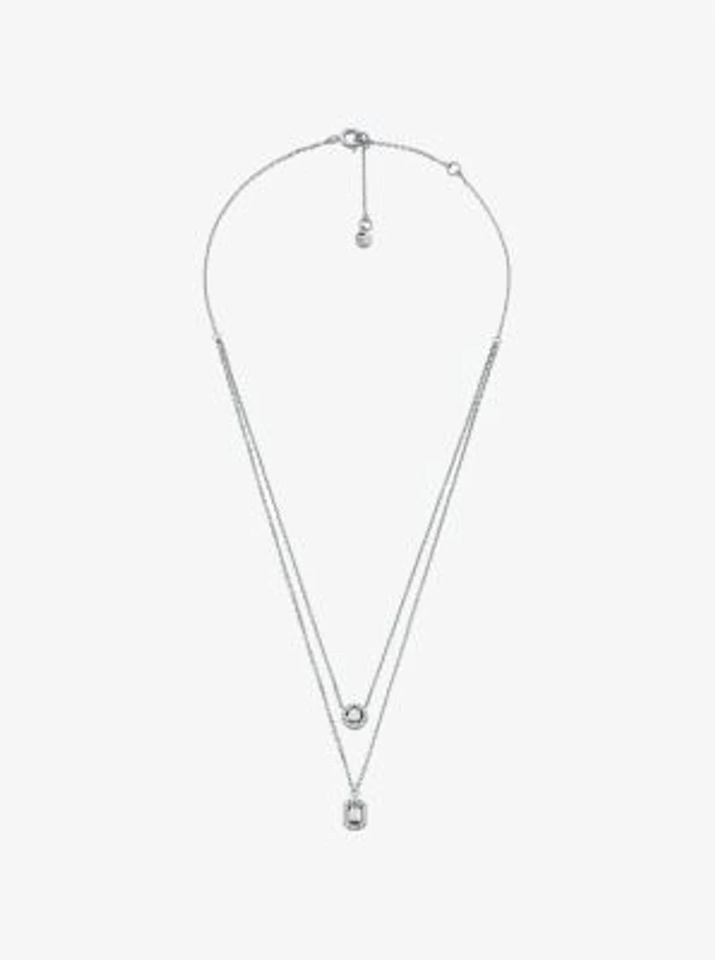 Precious Metal-Plated Double Layered Necklace