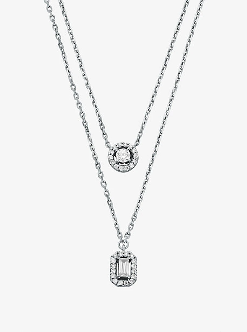 Precious Metal-Plated Double Layered Necklace