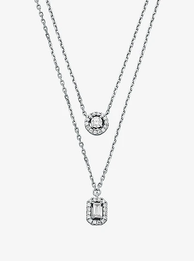 Precious Metal-Plated Double Layered Necklace