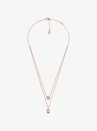 Precious Metal-Plated Double Layered Necklace