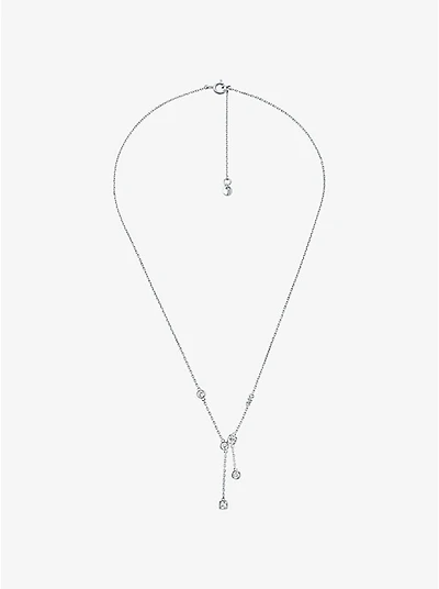 Precious Metal-Plated Sterling Silver Bezel Necklace