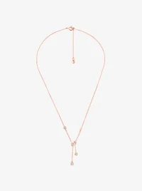 Precious Metal-Plated Sterling Silver Bezel Necklace