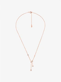 Precious Metal-Plated Sterling Silver Bezel Necklace