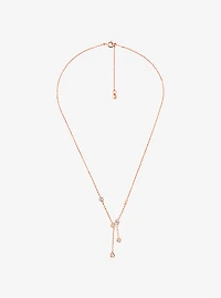 Precious Metal-Plated Sterling Silver Bezel Necklace