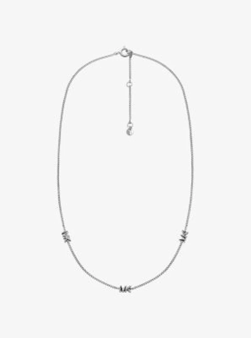 Precious Metal-Plated Sterling Silver Logo Necklace