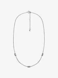 Precious Metal-Plated Sterling Silver Logo Necklace