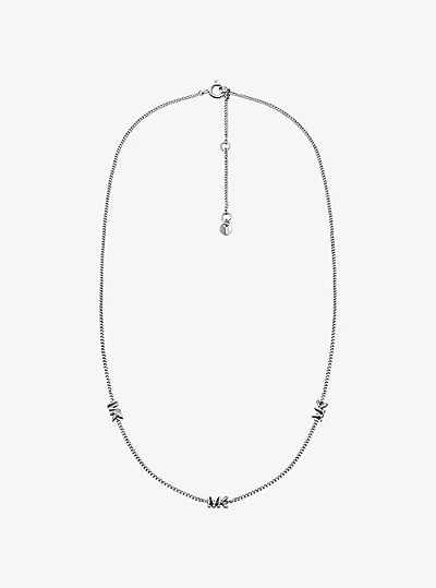 Precious Metal-Plated Sterling Silver Logo Necklace