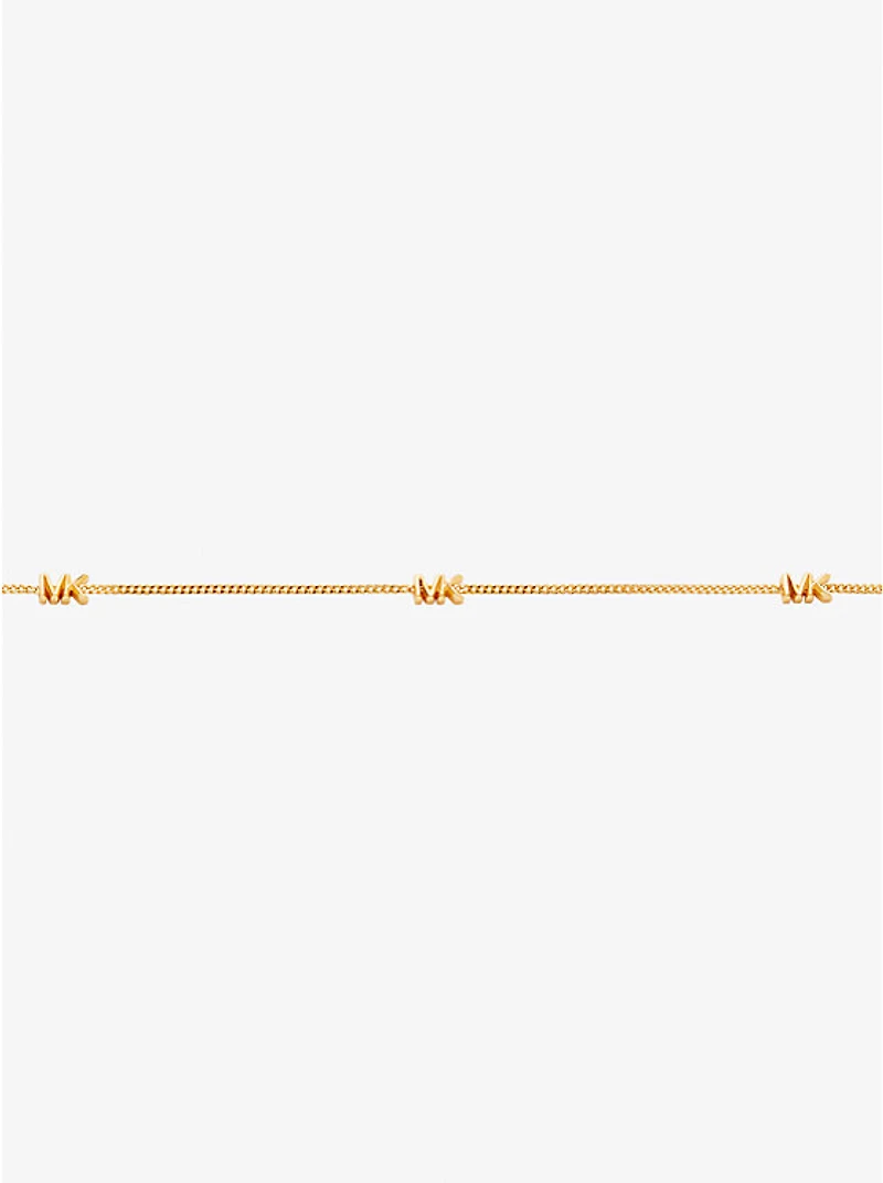 Precious Metal-Plated Sterling Silver Logo Necklace