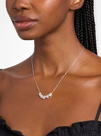 Precious Metal-Plated Sterling Silver Pavé Necklace