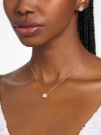 Precious Metal-Plated Sterling Silver Pavé Necklace