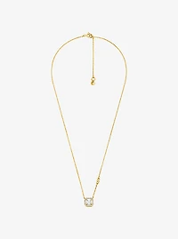 Precious Metal-Plated Sterling Silver Pavé Necklace