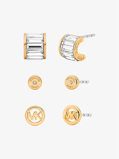 3-Piece Cubic Zirconia Stud Earrings Gift Set