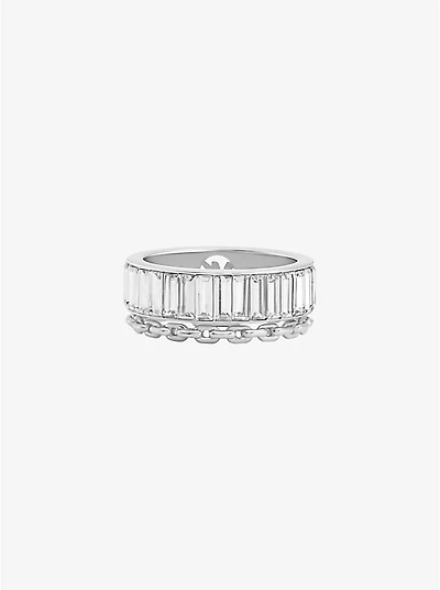 Cubic Zirconia Double Layered Ring