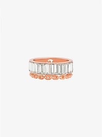 Cubic Zirconia Double Layered Ring