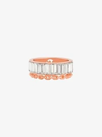 Cubic Zirconia Double Layered Ring