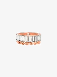 Cubic Zirconia Double Layered Ring