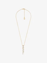 Pavé Baguette Drop Necklace