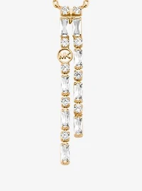 Pavé Baguette Drop Necklace