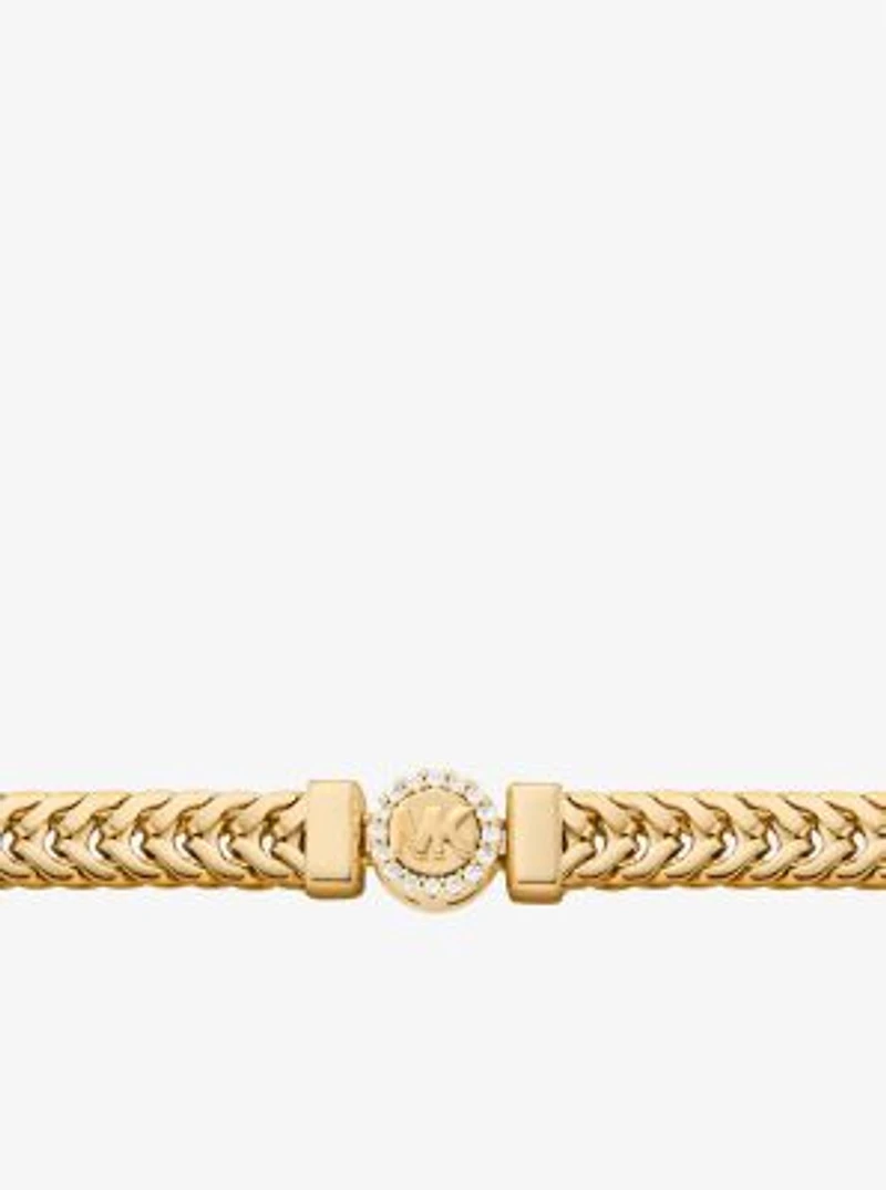 Pavé Logo Foxtail Chain Necklace