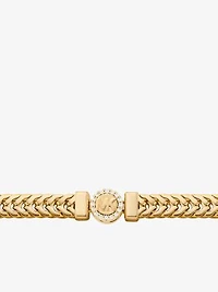 Pavé Logo Foxtail Chain Necklace