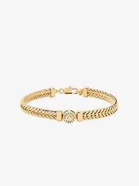 Pavé Logo Foxtail Chain Bracelet