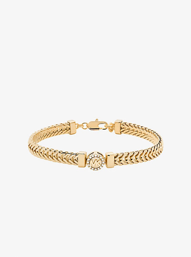 Pavé Logo Foxtail Chain Bracelet