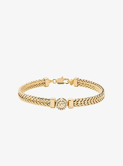 Pavé Logo Foxtail Chain Bracelet